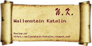 Wallenstein Katalin névjegykártya
